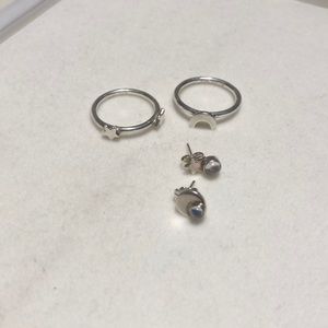 mignon facet moon and star set